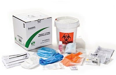 Biohazard Spill Clean-Up Kit and Disposal System