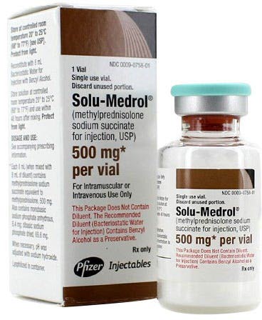 Solu-Medrol® Methylprednisolone Sodium Succinate 500 mg Injection Multi-Dose Vial 8 mL