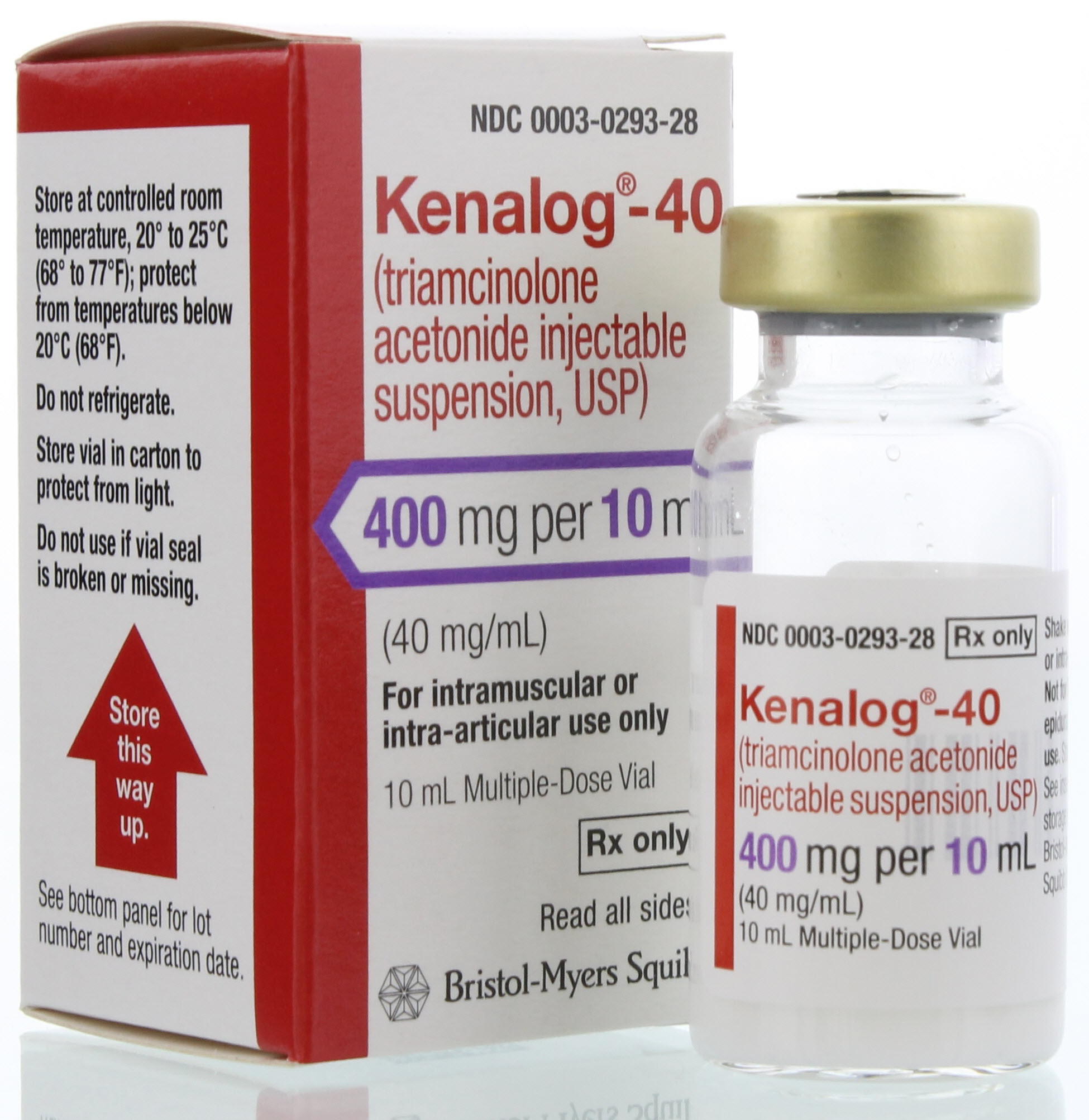 Kenalog®-40 Triamcinolone Acetonide 40 mg / mL Injection Vial 10 mL