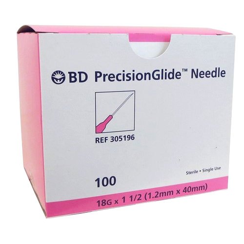 Hypodermic Needle - PrecisionGlide™ NonSafety Needle, 18 Gauge 1-1/2 Inch Length