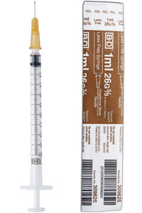 Tuberculin Syringe with Needle - PrecisionGlide™, 1 mL 26 Gauge 3/8 Inch Detachable Needle, NonSafety