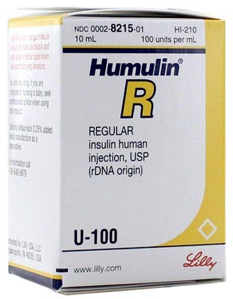 Humulin® R Regular Human Insulin (rDNA Origin) 100 U / mL Injection Vial 10 mL