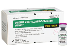 Varivax vials