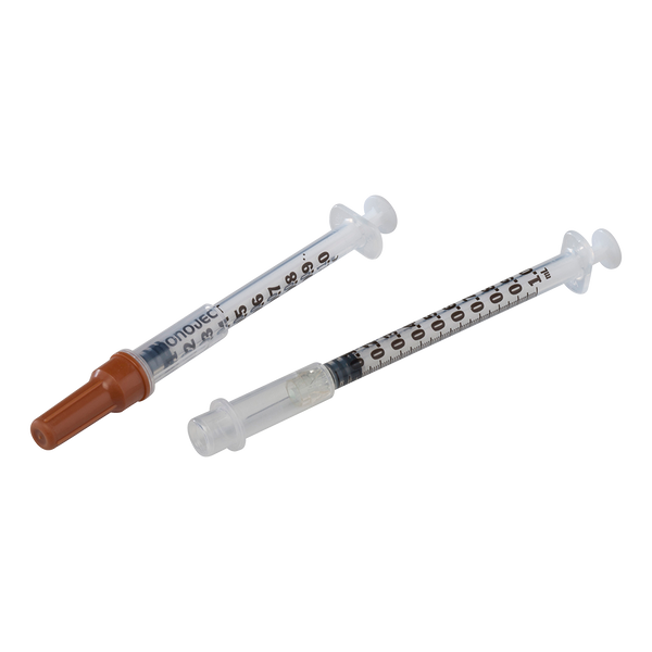 Tuberculin Syringe - Monoject™ 1 mL Syringe Blister Pack, Luer Lock Tip Without Safety