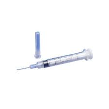 Syringe with Hypodermic Needle - Monoject™ 3 mL Syringe with 25 Gauge 5/8 Inch Detachable Needle, NonSafety