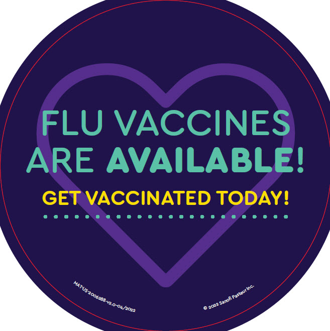 Flu Vaccines Available Clingz (English)