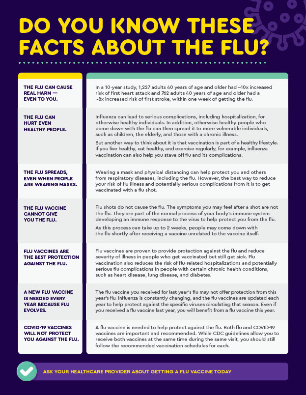 Dispelling Flu Myths Flashcard