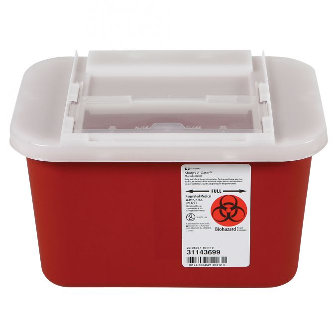 Sharps container - 1 gallon, red